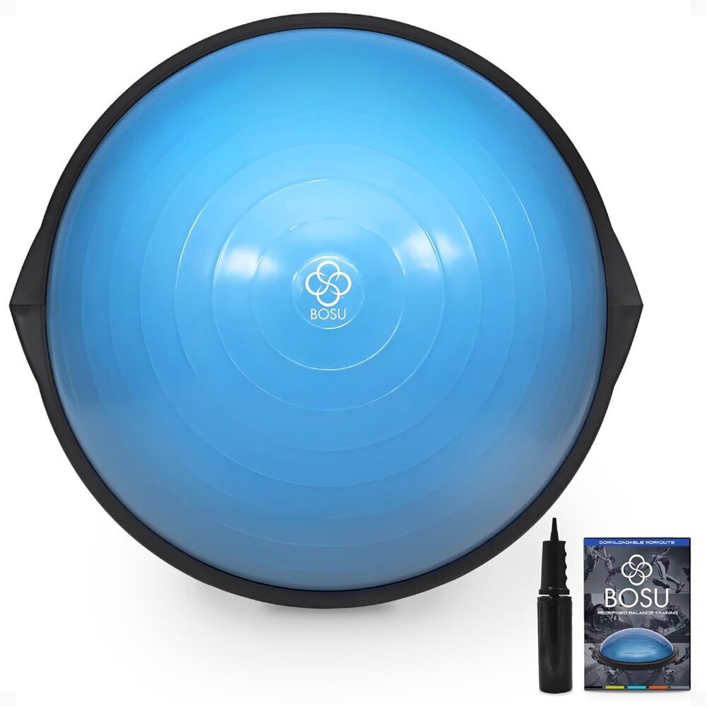 Balance Ball Exercise Trainer, Home Gym Equipment w/ Guided Workouts & Pump, 26"